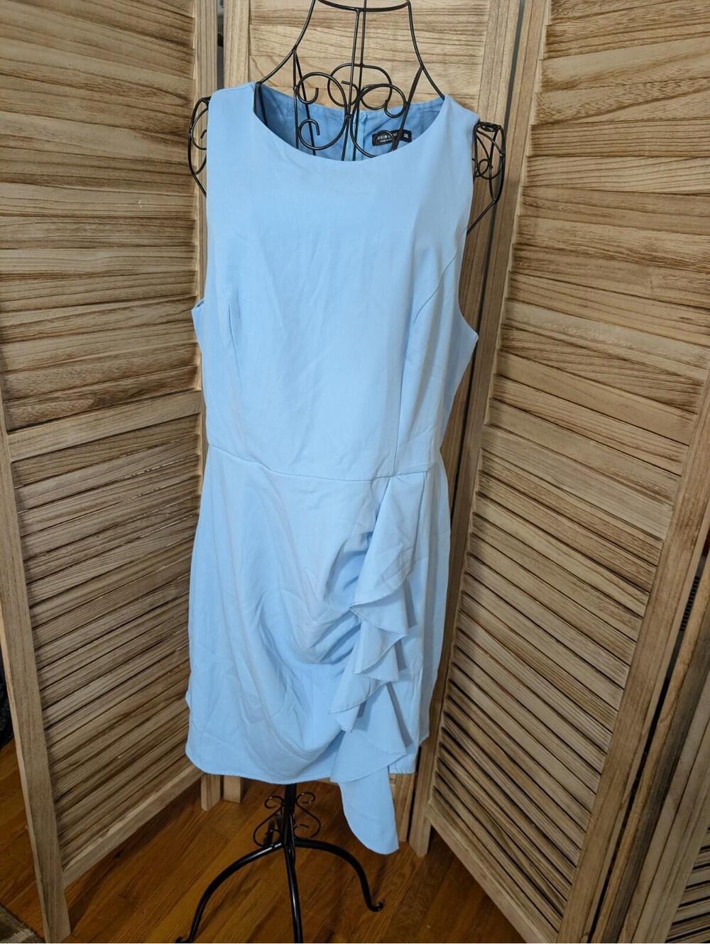 Shein Curve Ruffle Dress Long Women’s Size 1X Choose Baby Blue